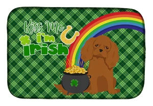 NEW Ruby Cavalier Spaniel St. Patrick's Day Dish Drying Mat Absorbent Dish Drying Mat Pad for Kitchen Counter Dish Drainer Mat f NEW Ruby Cavalier Spaniel St. Patrick's Day Dish Drying Mat Absorbent Dish Drying Mat Pad for Kitchen Counter Dish Drainer Mat f