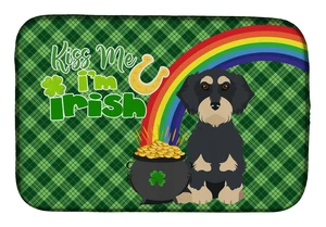 NEW Wirehair Black and Cream Dachshund St. Patrick's Day Dish Drying Mat Absorbent Dish Drying Mat Pad for Kitchen Counter Dish NEW Wirehair Black and Cream Dachshund St. Patrick's Day Dish Drying Mat Absorbent Dish Drying Mat Pad for Kitchen Counter Dish