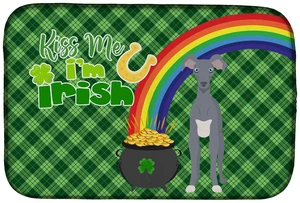 NEW Gray Italian Greyhound St. Patrick's Day Dish Drying Mat Absorbent Dish Drying Mat Pad for Kitchen Counter Dish Drainer Mat NEW Gray Italian Greyhound St. Patrick's Day Dish Drying Mat Absorbent Dish Drying Mat Pad for Kitchen Counter Dish Drainer Mat