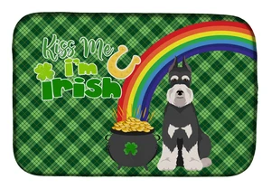 NEW Black and Silver Schnauzer St. Patrick's Day Dish Drying Mat Absorbent Dish Drying Mat Pad for Kitchen Counter Dish Drainer NEW Black and Silver Schnauzer St. Patrick's Day Dish Drying Mat Absorbent Dish Drying Mat Pad for Kitchen Counter Dish Drainer