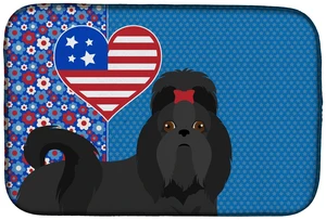 Black Shih Tzu USA American Dish Drying Mat Absorbent Dish Drying Mat Pad for Kitchen Counter Dish Drainer Mat for Countertop, 1 Black Shih Tzu USA American Dish Drying Mat Absorbent Dish Drying Mat Pad for Kitchen Counter Dish Drainer Mat for Countertop, 1