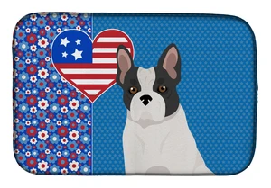 Black and White French Bulldog USA American Dish Drying Mat Absorbent Dish Drying Mat Pad for Kitchen Counter Dish Drainer Mat f Black and White French Bulldog USA American Dish Drying Mat Absorbent Dish Drying Mat Pad for Kitchen Counter Dish Drainer Mat f