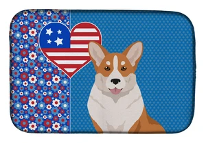 Red Cardigan Corgi USA American Dish Drying Mat Absorbent Dish Drying Mat Pad for Kitchen Counter Dish Drainer Mat for Counterto Red Cardigan Corgi USA American Dish Drying Mat Absorbent Dish Drying Mat Pad for Kitchen Counter Dish Drainer Mat for Counterto