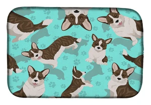 Brindle Cardigan Corgi Dish Drying Mat Absorbent Dish Drying Mat Pad for Kitchen Counter Dish Drainer Mat for Countertop, 14 x 2 Brindle Cardigan Corgi Dish Drying Mat Absorbent Dish Drying Mat Pad for Kitchen Counter Dish Drainer Mat for Countertop, 14 x 2