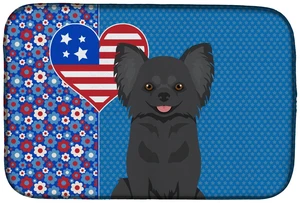Longhaired Black Chihuahua USA American Dish Drying Mat Absorbent Dish Drying Mat Pad for Kitchen Counter Dish Drainer Mat for C Longhaired Black Chihuahua USA American Dish Drying Mat Absorbent Dish Drying Mat Pad for Kitchen Counter Dish Drainer Mat for C