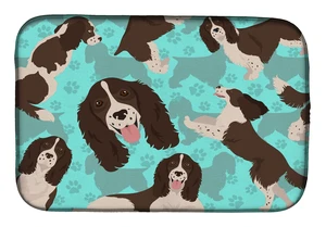Liver English Springer Spaniel Dish Drying Mat Absorbent Dish Drying Mat Pad for Kitchen Counter Dish Drainer Mat for Countertop Liver English Springer Spaniel Dish Drying Mat Absorbent Dish Drying Mat Pad for Kitchen Counter Dish Drainer Mat for Countertop