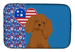 Ruby Cavalier Spaniel USA American Dish Drying Mat Absorbent Dish Drying Mat Pad for Kitchen Counter Dish Drainer Mat for Counte Ruby Cavalier Spaniel USA American Dish Drying Mat Absorbent Dish Drying Mat Pad for Kitchen Counter Dish Drainer Mat for Counte