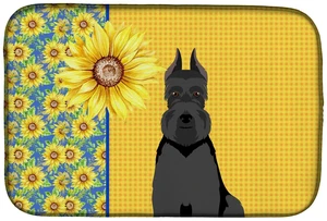 Summer Sunflowers Black Schnauzer Dish Drying Mat Absorbent Dish Drying Mat Pad for Kitchen Counter Dish Drainer Mat for Counter Summer Sunflowers Black Schnauzer Dish Drying Mat Absorbent Dish Drying Mat Pad for Kitchen Counter Dish Drainer Mat for Counter