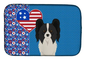 Black and White Papillon USA American Dish Drying Mat Absorbent Dish Drying Mat Pad for Kitchen Counter Dish Drainer Mat for Cou Black and White Papillon USA American Dish Drying Mat Absorbent Dish Drying Mat Pad for Kitchen Counter Dish Drainer Mat for Cou