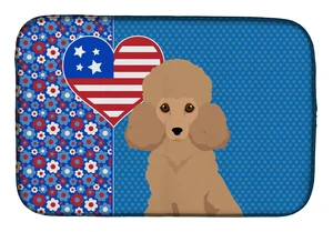 Toy Apricot Poodle USA American Dish Drying Mat Absorbent Dish Drying Mat Pad for Kitchen Counter Dish Drainer Mat for Counterto Toy Apricot Poodle USA American Dish Drying Mat Absorbent Dish Drying Mat Pad for Kitchen Counter Dish Drainer Mat for Counterto