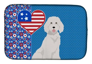 Standard White Poodle USA American Dish Drying Mat Absorbent Dish Drying Mat Pad for Kitchen Counter Dish Drainer Mat for Counte Standard White Poodle USA American Dish Drying Mat Absorbent Dish Drying Mat Pad for Kitchen Counter Dish Drainer Mat for Counte