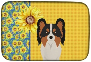 Summer Sunflowers Tricolor Papillon Dish Drying Mat Absorbent Dish Drying Mat Pad for Kitchen Counter Dish Drainer Mat for Count Summer Sunflowers Tricolor Papillon Dish Drying Mat Absorbent Dish Drying Mat Pad for Kitchen Counter Dish Drainer Mat for Count