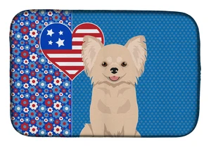 Longhaired Cream Chihuahua USA American Dish Drying Mat Absorbent Dish Drying Mat Pad for Kitchen Counter Dish Drainer Mat for C Longhaired Cream Chihuahua USA American Dish Drying Mat Absorbent Dish Drying Mat Pad for Kitchen Counter Dish Drainer Mat for C