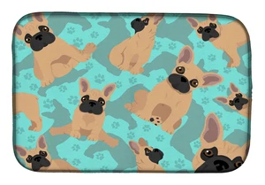Fawn French Bulldog Dish Drying Mat Absorbent Dish Drying Mat Pad for Kitchen Counter Dish Drainer Mat for Countertop, 14 x 21", Fawn French Bulldog Dish Drying Mat Absorbent Dish Drying Mat Pad for Kitchen Counter Dish Drainer Mat for Countertop, 14 x 21",
