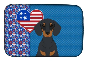 Black and Tan Dachshund USA American Dish Drying Mat Absorbent Dish Drying Mat Pad for Kitchen Counter Dish Drainer Mat for Coun Black and Tan Dachshund USA American Dish Drying Mat Absorbent Dish Drying Mat Pad for Kitchen Counter Dish Drainer Mat for Coun