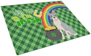 Blue Boston Terrier St. Patrick's Day Glass Cutting Board Decorative Tempered Glass Kitchen Cutting and Serving Board Large Size Blue Boston Terrier St. Patrick's Day Glass Cutting Board Decorative Tempered Glass Kitchen Cutting and Serving Board Large Size