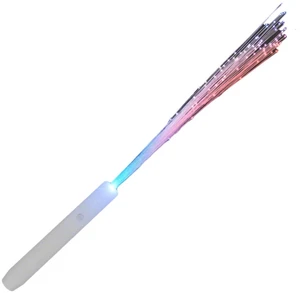 Patriotic White Fiber Optic Wand with Red White Blue LEDs Patriotic White Fiber Optic Wand with Red White Blue LEDs