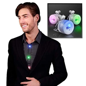 Assorted Color Round LED Blinky Clip On Pins Assorted Color Round LED Blinky Clip On Pins