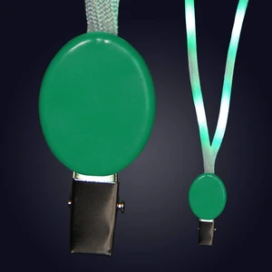 Lightup Lanyard with Badge Clip Green LED Lightup Lanyard with Badge Clip Green LED