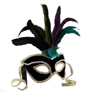 Blinkee NonLight Up Velvet and Feather Carnival Mask Blinkee NonLight Up Velvet and Feather Carnival Mask