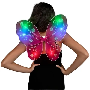 blinkee Light Up Fuchsia Fairy Butterfly Wings LED Halloween Costume for Trick or Treat blinkee Light Up Fuchsia Fairy Butterfly Wings LED Halloween Costume for Trick or Treat