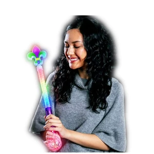 blinkee Light Up Fleur De Lis Wand Prism Ball blinkee Light Up Fleur De Lis Wand Prism Ball