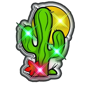Desert Disco Cactus Flashing Body Light Lapel Pin by Blinkee Desert Disco Cactus Flashing Body Light Lapel Pin by Blinkee