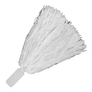 Non Light Up Short Handle Cheer Pom poms White Non Light Up Short Handle Cheer Pom poms White