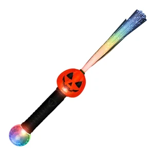 blinkee Flashing Fiber Optic Pumpkin Wand with Prism Ball blinkee Flashing Fiber Optic Pumpkin Wand with Prism Ball