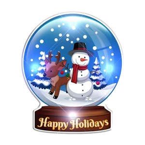 blinkee Light Up Christmas Happy Holidays Snowman Globe Body Light Pin blinkee Light Up Christmas Happy Holidays Snowman Globe Body Light Pin