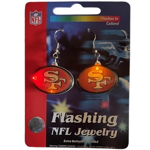San Francisco 49ers NFL Officially Licensed Flashing Earrings San Francisco 49ers NFL Officially Licensed Flashing Earrings
