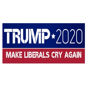 Bumper Sticker Donald Trump 2020 Make Liberals Cry Again Bumper Sticker Donald Trump 2020 Make Liberals Cry Again