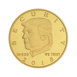 Donald Trump 2018 Border Wall Security Commemorative Gold Coin Donald Trump 2018 Border Wall Security Commemorative Gold Coin