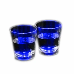 Light Up Liquid Activated Acrylic Shot Glass Blue Light Up Liquid Activated Acrylic Shot Glass Blue