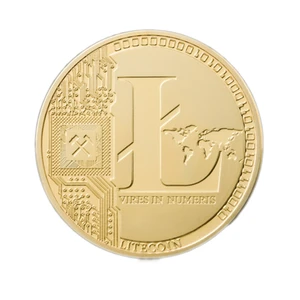 Gold Coated Litecoin Cryptocurrencies Limited Edition Art Collection Coin Gold Coated Litecoin Cryptocurrencies Limited Edition Art Collection Coin