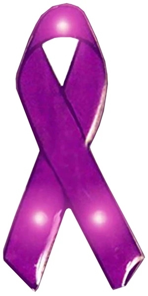 Purple Ribbon Flashing Body Light Lapel Pins Purple Ribbon Flashing Body Light Lapel Pins