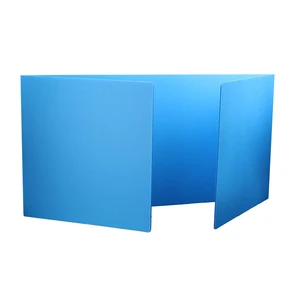 Blue Premium Corrugated Plastic Study Carrel Bulk Pack of 12 Blue Premium Corrugated Plastic Study Carrel Bulk Pack of 12