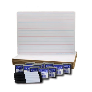 Flipside Red & Blue Ruled/Dry Erase Dual Sided Board + Pen + Student Eraser Set, 12 Sets Flipside Red & Blue Ruled/Dry Erase Dual Sided Board + Pen + Student Eraser Set, 12 Sets