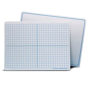 Flipside Products Magnetic Dry Erase Learning Mat, TwoSided XY Axis/Plain, 9" x 12", Pack of 24 Flipside Products Magnetic Dry Erase Learning Mat, TwoSided XY Axis/Plain, 9" x 12", Pack of 24