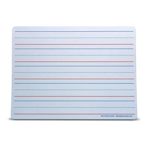 Flipside Products Magnetic Dry Erase Learning Mat, TwoSided Red & Blue Ruled/Plain, 9" x 12", Pack of 12 Flipside Products Magnetic Dry Erase Learning Mat, TwoSided Red & Blue Ruled/Plain, 9" x 12", Pack of 12