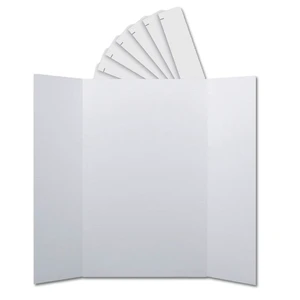 Flipside Products Corrugated Project Boards & Headers Set, 36" x 48", White, 24 Sets Flipside Products Corrugated Project Boards & Headers Set, 36" x 48", White, 24 Sets