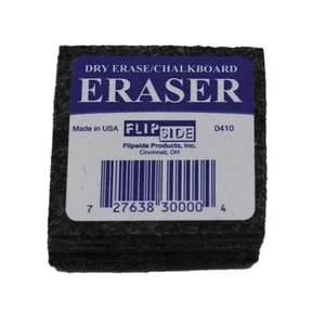 Flipside 30009 Student Felt Eraser Set for Use with Chalk and Dry Erase, 2" x 2" Size, Dark Gray (Pack of 12)