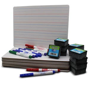 Magnetic TwoSided Dry Erase Boards, Red & Blue Ruled/Plain, Class Pack of 12 Magnetic TwoSided Dry Erase Boards, Red & Blue Ruled/Plain, Class Pack of 12