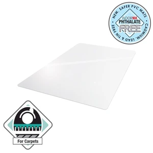 Vinyl Rectangular Chair Mat for Carpets up to 1/4" 45" x 53" Vinyl Rectangular Chair Mat for Carpets up to 1/4" 45" x 53"
