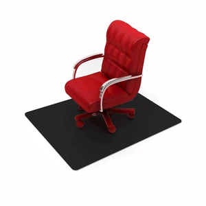 Black Vinyl Rectangular Chair Mat for Carpets  29.5" x 47"