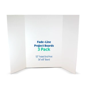 36 X 48 FadeLine White Foam Project Board, 1/2" Grid Pack Of 3 36 X 48 FadeLine White Foam Project Board, 1/2" Grid Pack Of 3