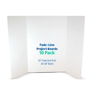 36 X 48 FadeLine White Foam Project Board, 1/2" Grid Pack Of 10 36 X 48 FadeLine White Foam Project Board, 1/2" Grid Pack Of 10