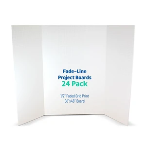 36 X 48 FadeLine White Foam Project Board, 1/2" Grid, Pack Of 24 36 X 48 FadeLine White Foam Project Board, 1/2" Grid, Pack Of 24