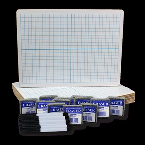 9 X 12 Dry Erase Xy Axis/Dry Erase, TwoSided, With Markers And Erasers  Class Pack 12