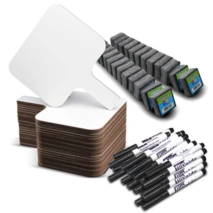 Rectangular Dry Erase Answer Paddle + Marker + Student Eraser Class Pack Of 24 Sets Rectangular Dry Erase Answer Paddle + Marker + Student Eraser Class Pack Of 24 Sets